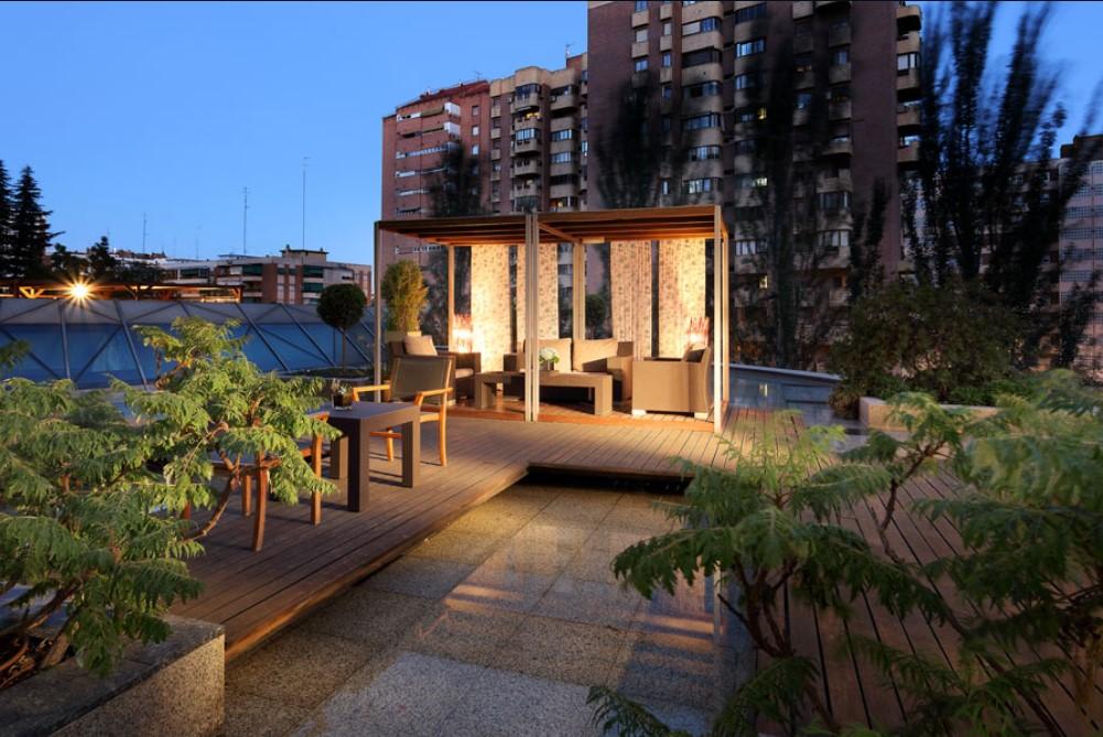 Eurostars Suites Mirasierra Madrid Exterior foto The rooftop garden